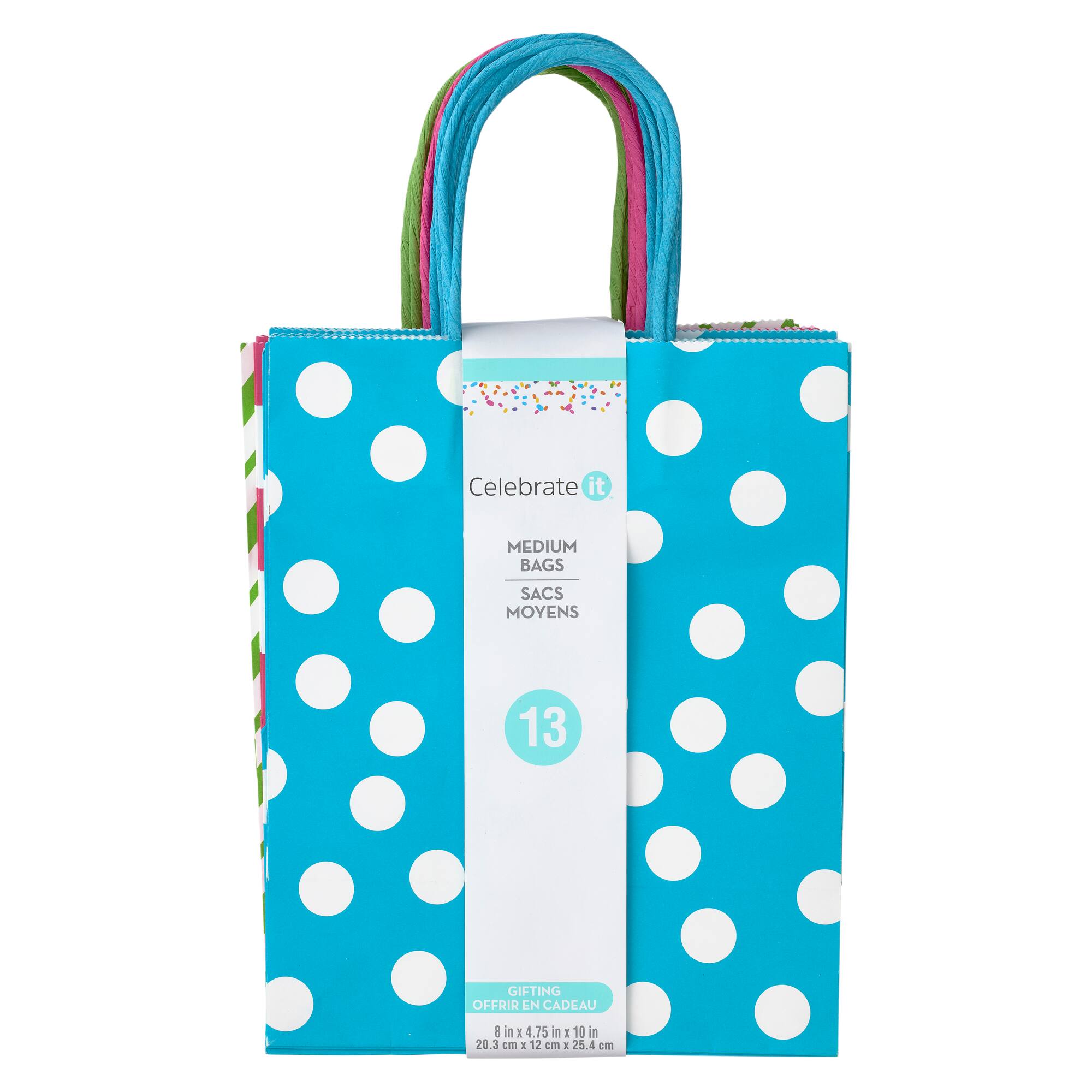 10" Dots & Chevron Paper Bag Value Pack by Celebrate It™